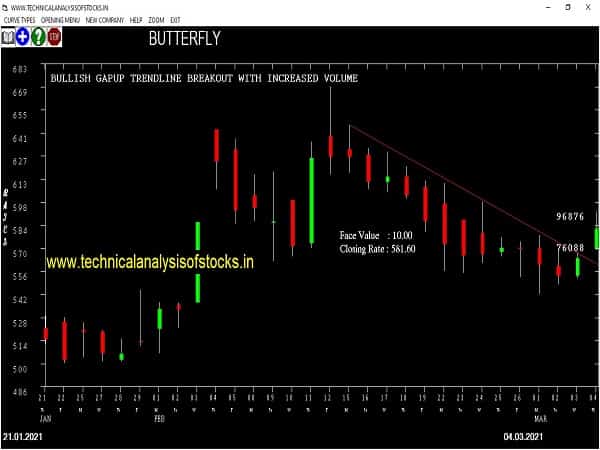 butterfly share price chart